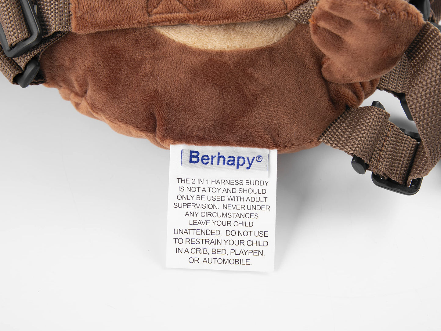 Berhapy 2 in 1 New Monkey Toddler Safety Harness Backpack Childrens Walking Leash Strap(Brown)