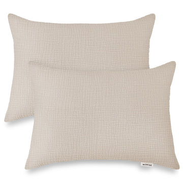 Toddler Pillowcases For 13'X18' Pillow 2 Pack, Muslin Small Toddler Baby Kids Travel Pillow Covers For Boys Girls With Envelop