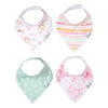 Copper Pearl Baby Bandana Bibs - 4 Pack Soft Cotton Baby Bibs For Drooling And Teething, Absorbent Drool Bibs For Baby Girl And