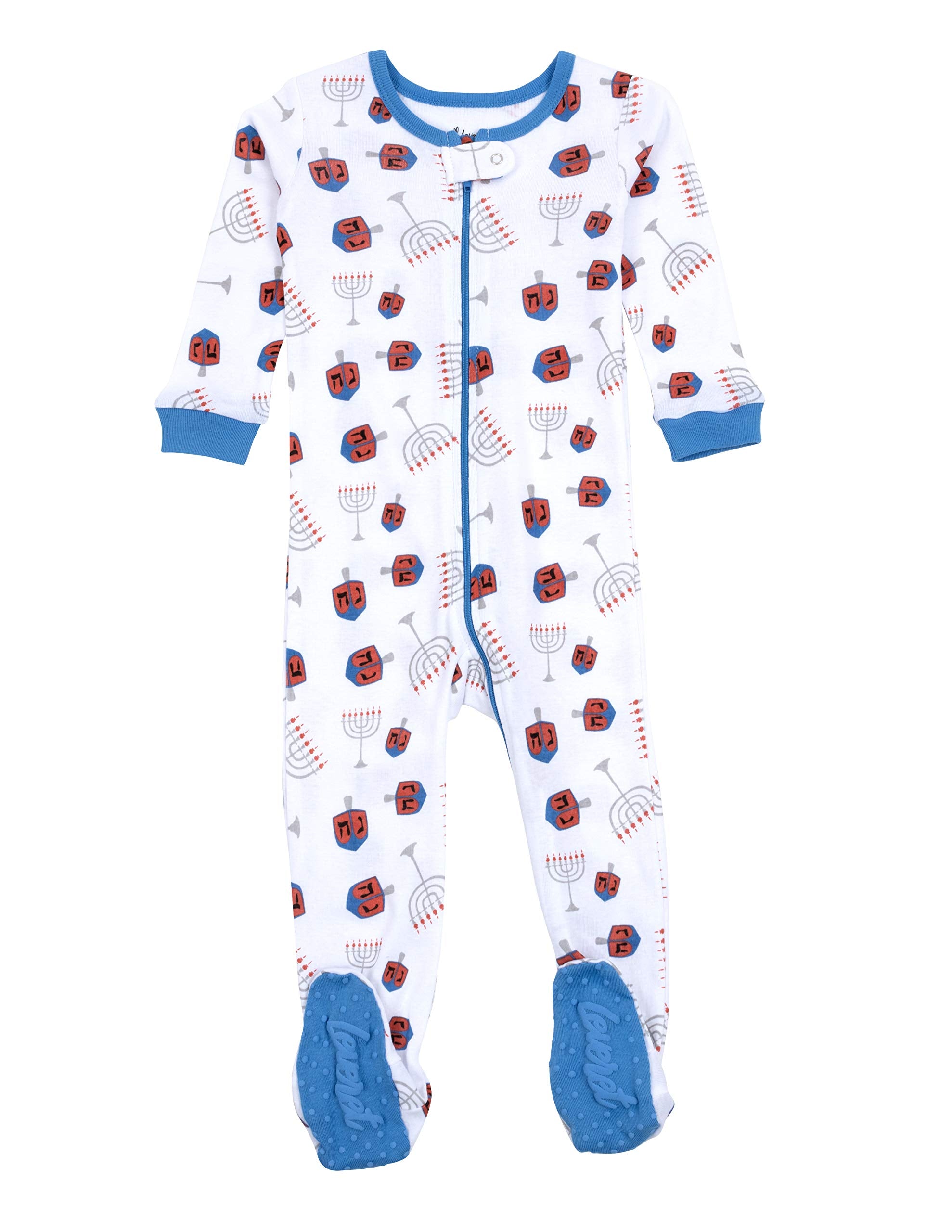 Leveret Kids & Toddler Footed Pajamas Boys Girls 100% Cotton Menorah (Size 18-24 WBBAPB08ND3WJ2V