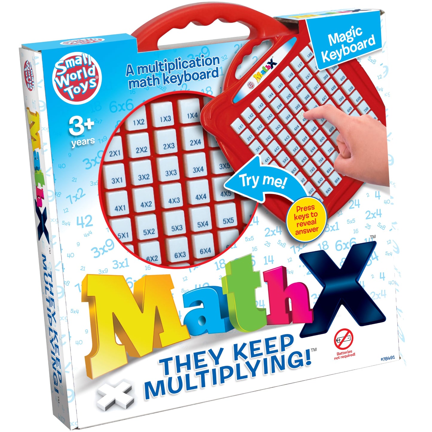 Small World Toys Multiplication Machine, Push Button Multiplication Game Board for Kids 3+, Kindergarten Math Learning & Educati