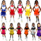 Total 2550 Little Girls' Cheerleader Cheerleading Outfit Uniform Costume Cosplay Halloween Medium Blue/White (M / 5-8)