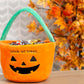 Reece Studio 'Trick Or Treat' Halloween Basket, Plush Pumpkin Trick Or Treat Candy Bag, Fall Pumpkin Tote For Baby Girl Or Baby