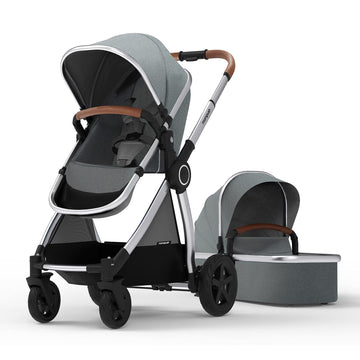 Mompush Ultimate2 Baby Stroller For Toddler With Removable Bassinet & Reversible Seat, Smooth Glide Bassinet Stroller, Full-Size
