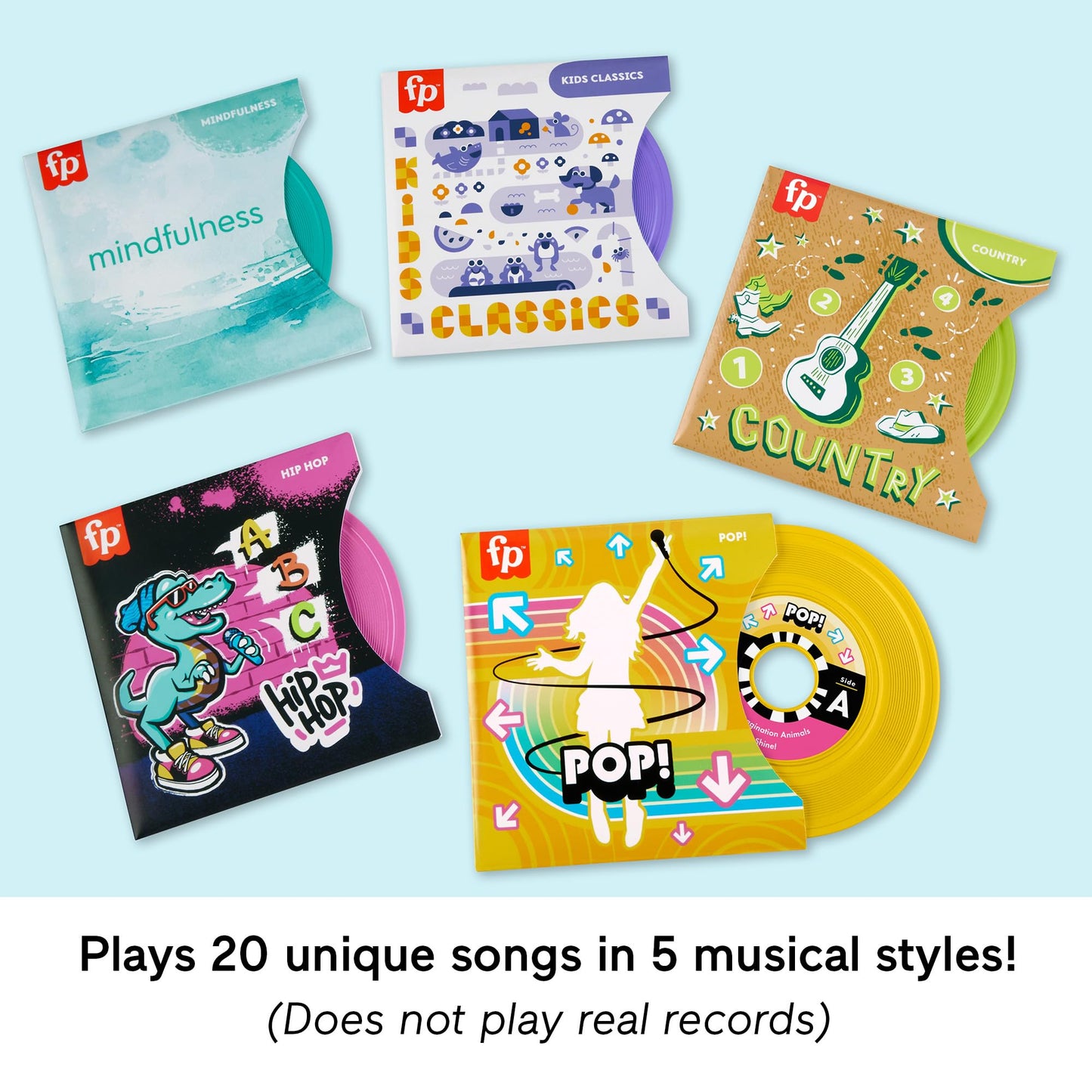 Fisher-Price Musical Toy, Rockin Record Player for Preschool Pretend Play for Kids Ages 3+ Year