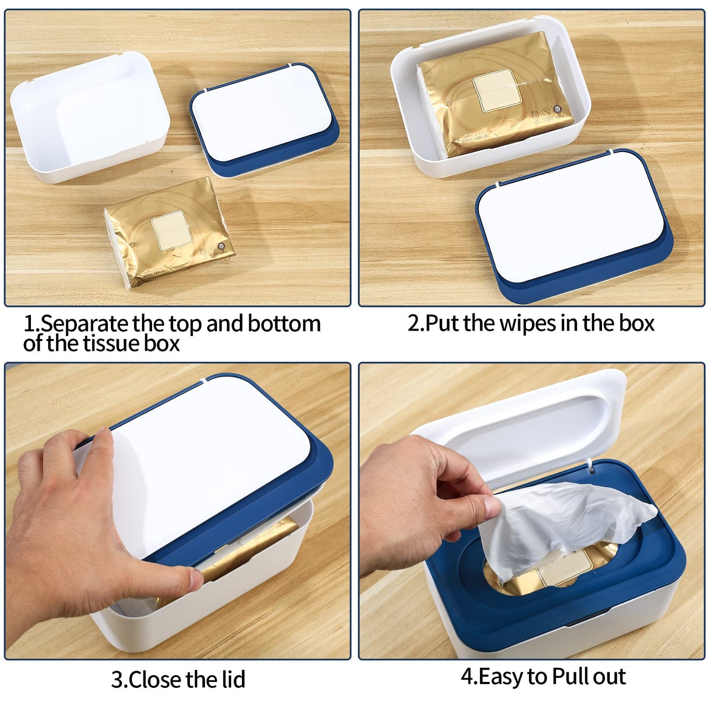 Wet Wipes Dispenser Box, Napkin Storage Holder Container Box, Dustproof Toilet Tissue Paper Box With Lid, Baby Wipes Dispenser F