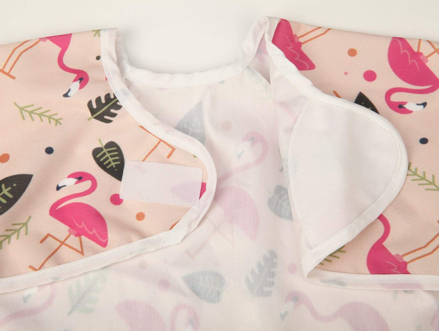 Sigzagor Baby Bib Sleeved Shirt With Pocket 1-3 years old Toddler Painting Drawing (Floral)