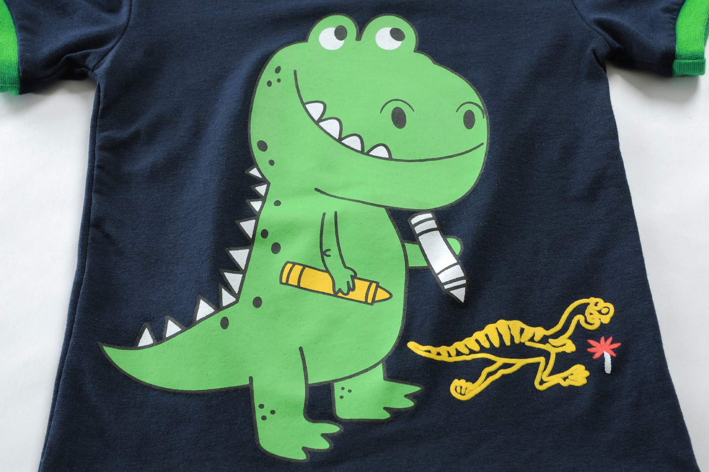 Little Hand Toddler Boys Short Sleeve Pajama Shorts Green Boy Cute Pjs Sets Summer Dinosaur Shirts & Pants 3 4 T