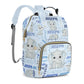 Perarts Custom Diaper Bags for Boys, Personalized Diaper Bag Blue Elephant Customized Mommy Diaper Bags Shoulder Casual Daypack 