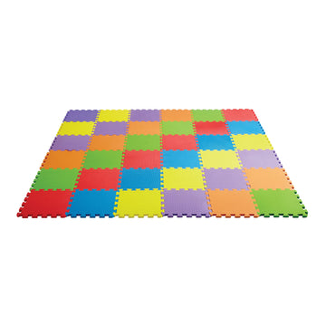 Edushape Foam Play Mat For Baby - Foam Interlocking Floor Mats With Solid Colors, Edges And Corners - Thick, Textured, Soft Foam