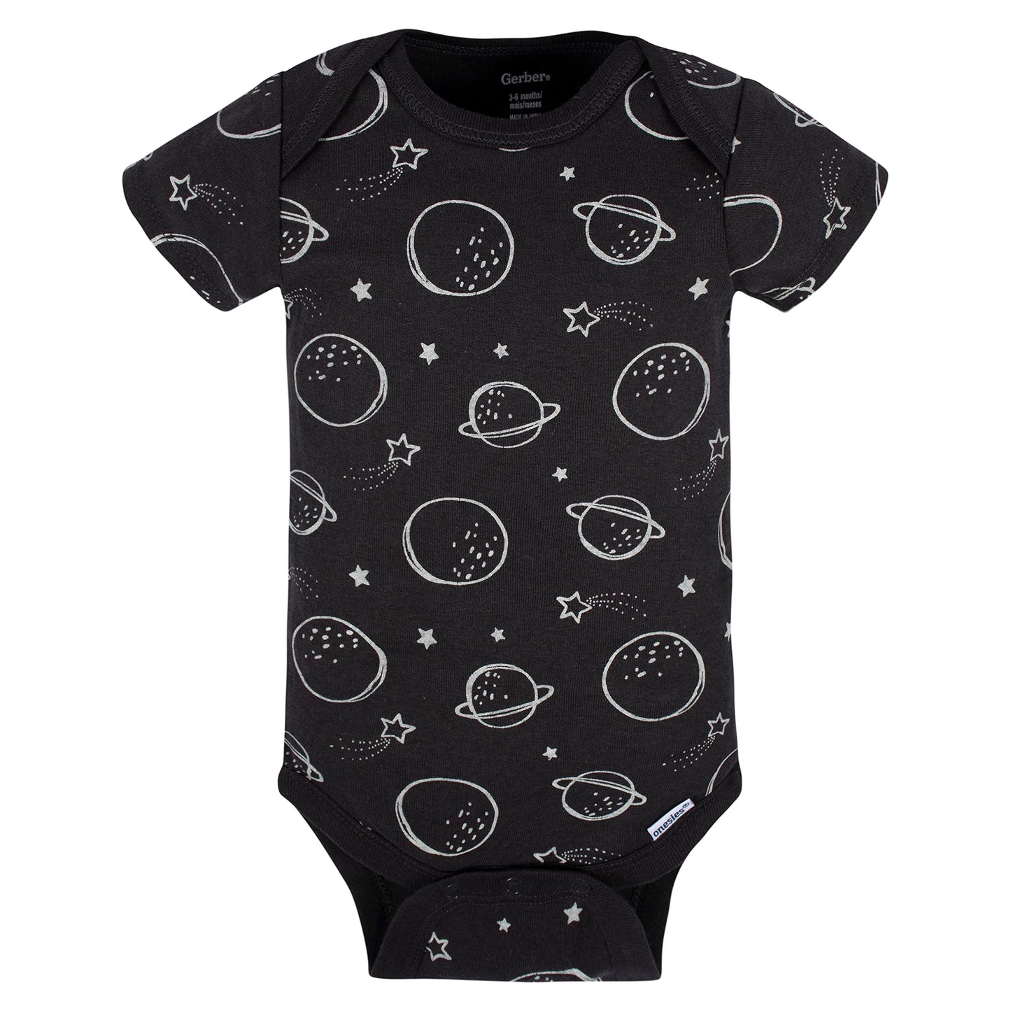 Gerber Baby Boys 5-Pack Short Sleeve Variety Onesies Bodysuits Space Newborn