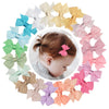 Cllot Hair Clips, 20Pcs Tiny 2' Baby Hair Bows Fully Covered Barrettes Clips For Baby Girls Infants Toddlers Child Kids And Lit