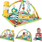 Fisher-Price Baby Playmat 3-In-1 Rainforest Sensory Gym With Music & Lights, Tummy Wedge & 5 Developmental Toys For Newborns 0+