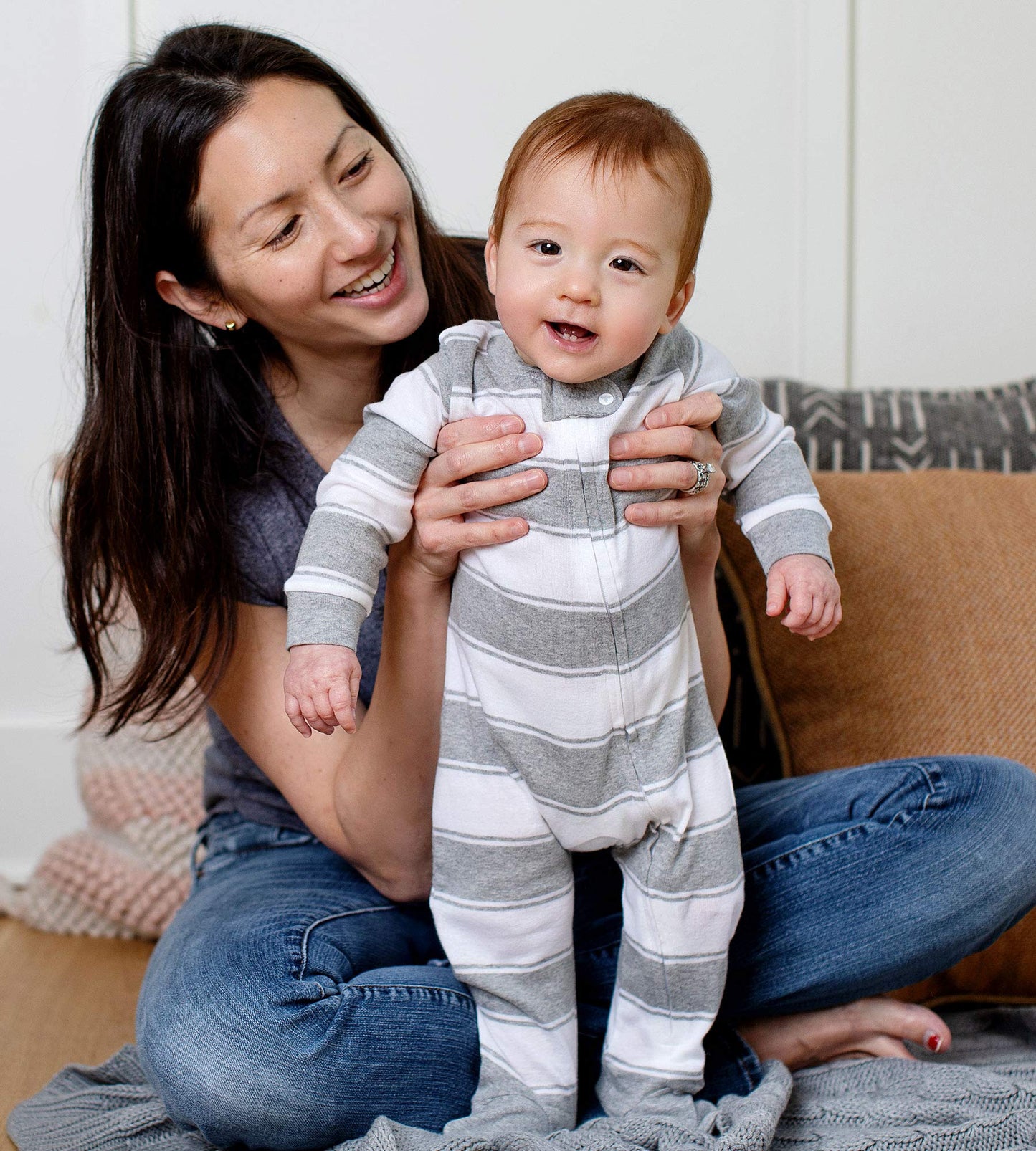 Burts Bees Baby Sleep and Play PJs, 100% Organic Cotton One-Piece Zip Front Romper Jumpsuit Pajamas