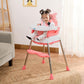Amazon Brand - Supples 3-In-1 High Chair For Babies And Kids | Pink | Supports Up To 15 Kg Weight | Detachable & Portable | Safe