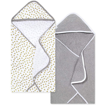 Burts Bees Baby Infant Hooded Towels, Unisex Bath Essentials and Newborn Necessities, Soft Nursery Towel with Hood Set, Size 29 