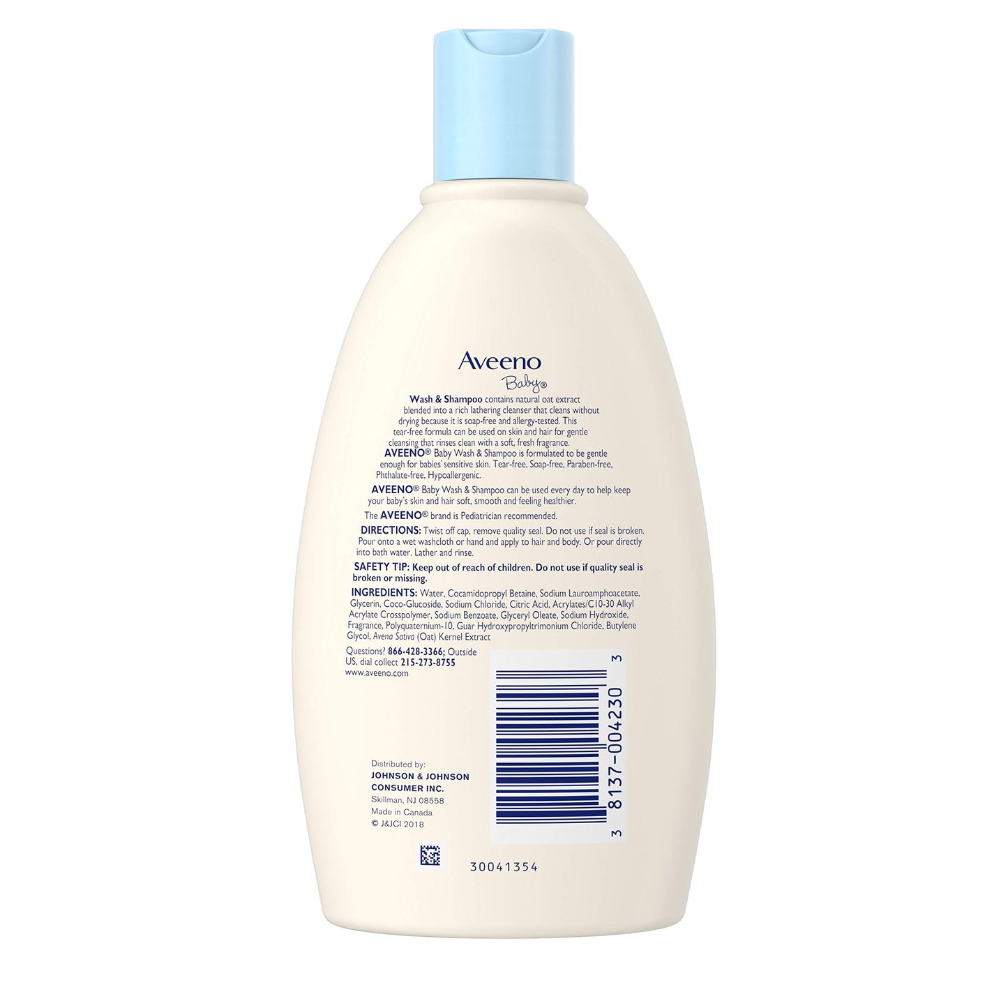 Aveeno - Baby Wash & Shampoo Natural Oat Formula Lightly Scented - 12 Oz.