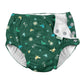 I Play Boys Reusable Absorbent Baby Swim Diapers Dark Green Fireflies 6 Months