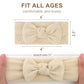 Oneninedream 4 ' Baby Girls Hairband With Bows - 3Pcs Gray White Beige (Handmade Soft Headwraps Baby Hair Accessories For Infan
