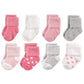 Hudson Baby Unisex Cotton Rich Newborn And Terry Socks, Dots Stripes, 12-24 Months Us