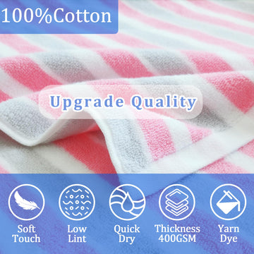 Voova & Movas Hooded Towels For Kids - 100% Cotton (3-10Years) - Quick Dry Absorbent Lightweight Wrap Towel For Pool | Swim | Be