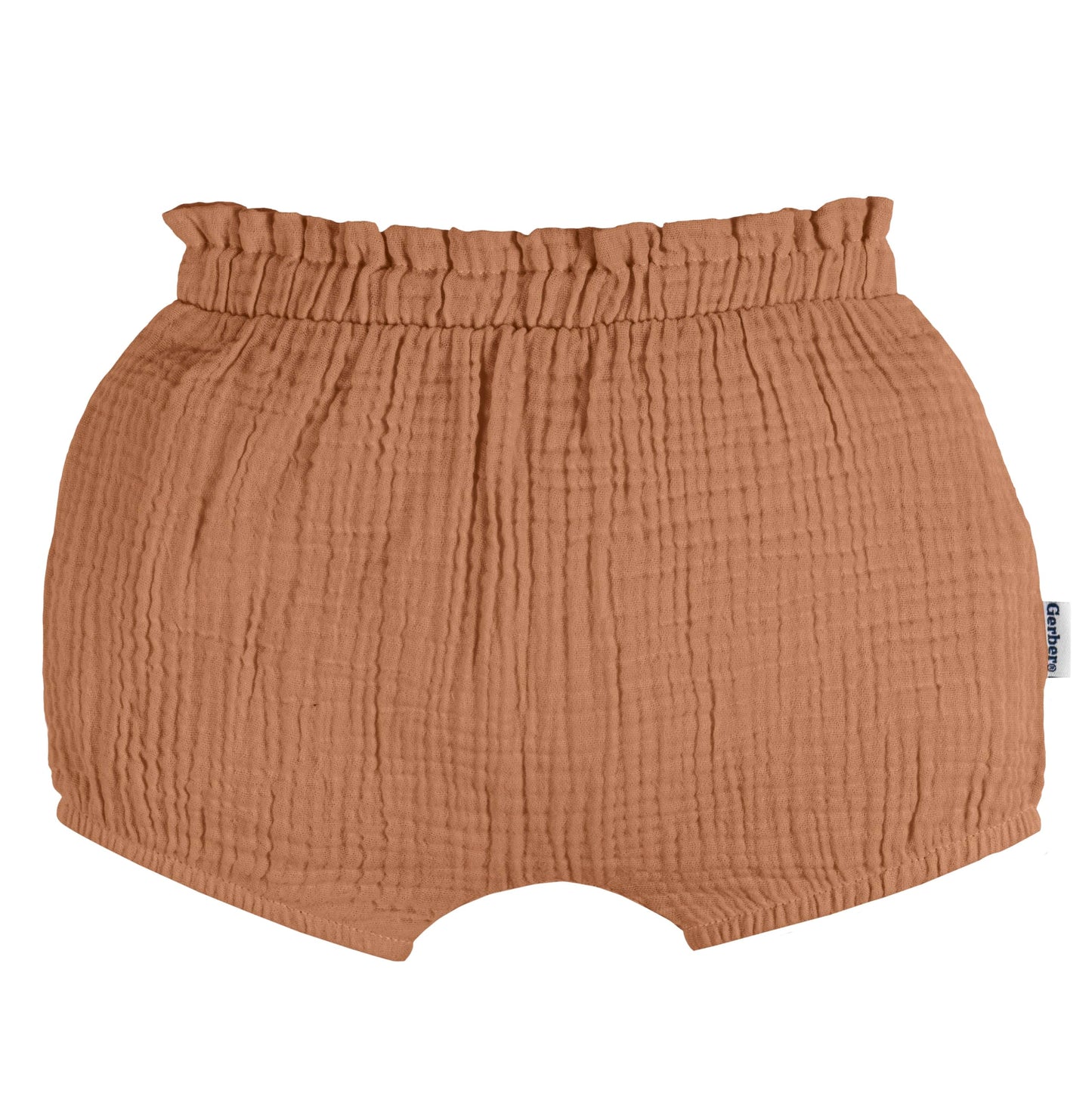 Gerber Baby Girls' 3-Pack Bubble Shorts, Brown