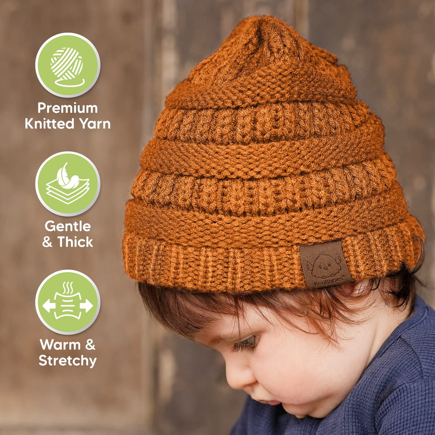 3-Pack Baby Beanies, Baby Hats - Newborn Hats, Baby Boy Hats, Baby Girl Hats For Winter (Mars)