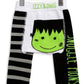 Pavilion Gift Company Izzy & Owie-Frankenstein Halloween 6-12 Month Unisex Baby Leggings, Orange, 6-12 M
