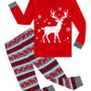 Kikizye Little Girls Boys Long Sleeve Christmas Pajamas Sets 100% Cotton Pyjamas Toddler Kids Pjs Size 5 Reindeer