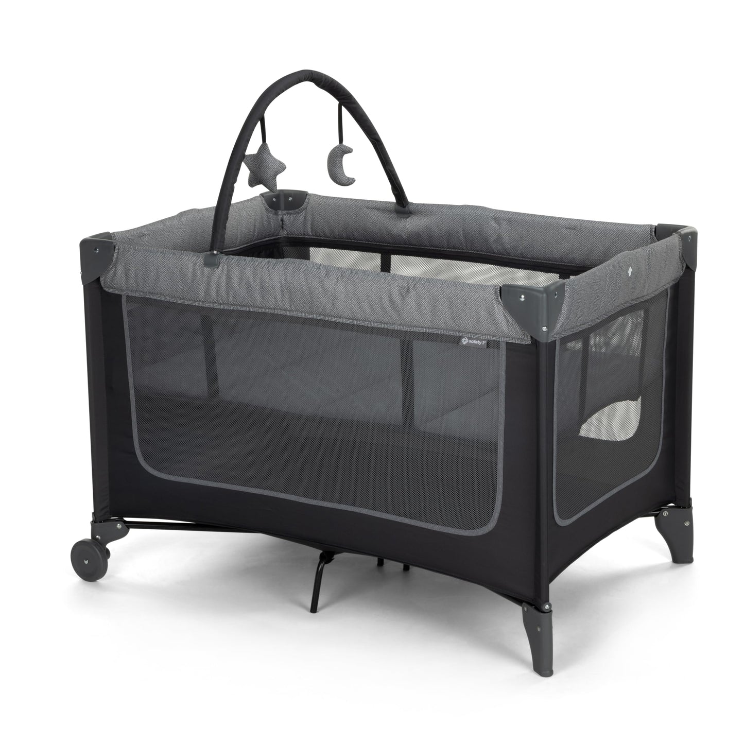 Safety 1st Basic 2-in-1 Play Yard with Bassinet, Gray