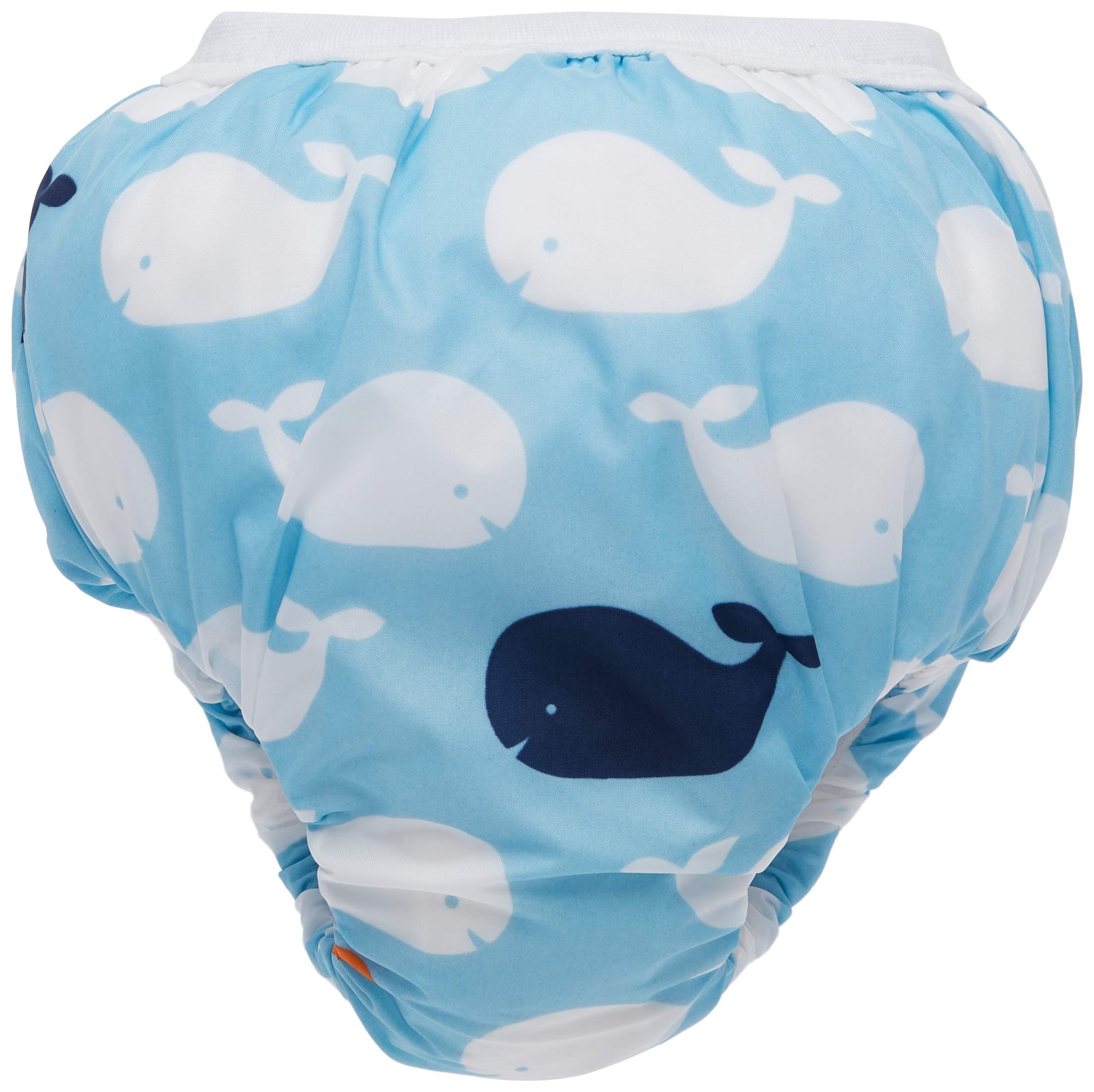Kushies Baby Waterproof Training Pant, 22-29 Pounds, Blue Whales, Small