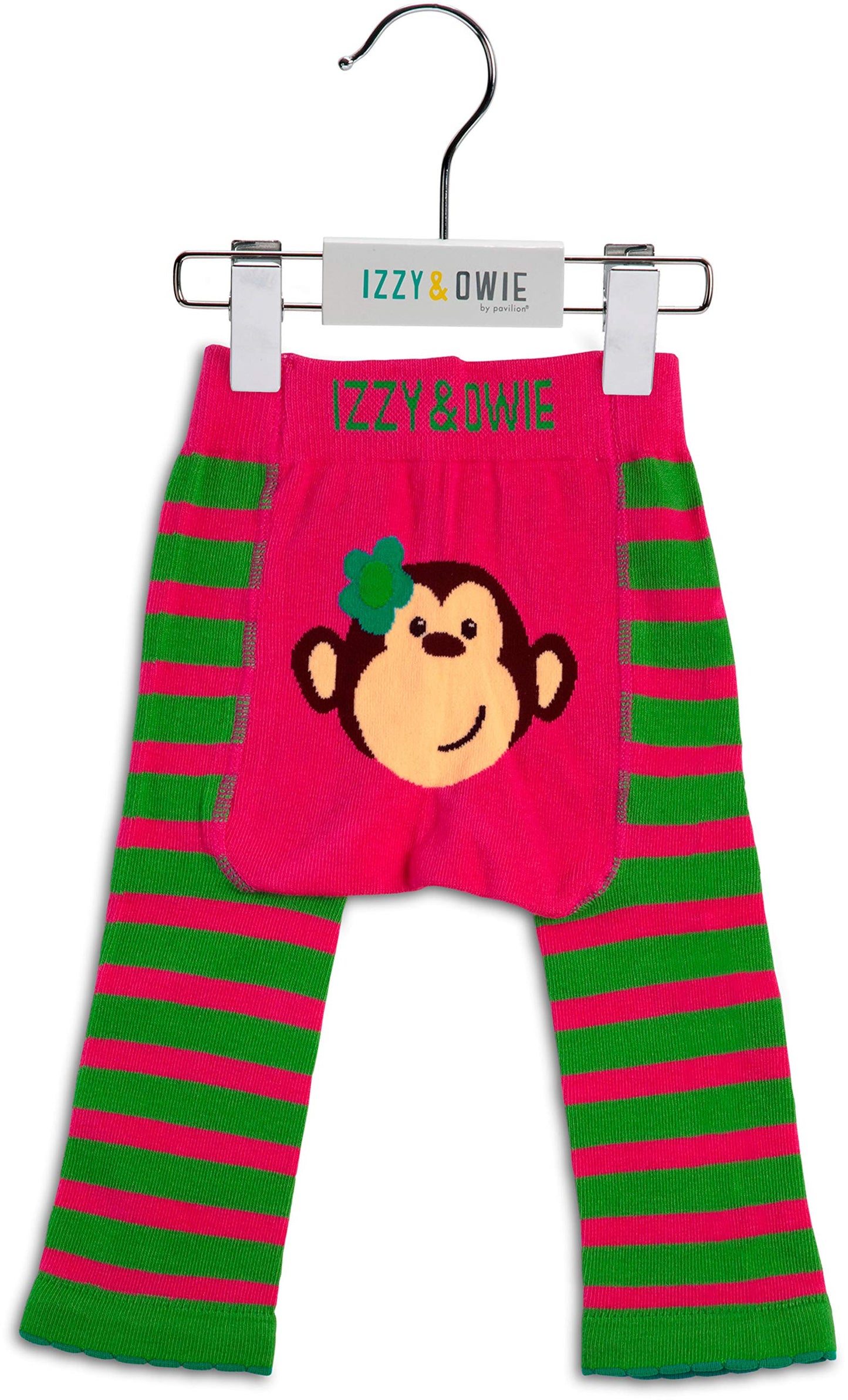 Izzy & Owie Baby Girl Leggings Monkey, 12-24 Month, Pink, 12-24 M