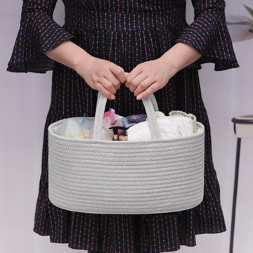 Comse Baby Diaper Caddy Organizer, Diaper Basket, Baby Car Organizer, Diaper Change Organizer, Portable Tote Bag With Divider, G