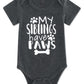 Funnycokid Infant Baby Boys Girls My Siblings Have Paws Bodysuit Announcement Jumpsuit Funny Romper Playsuit 0-3 Months