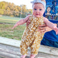 Baby Girls Daisy Playsuits Bodysuit+Headband Print Halter Romper Floral Jumpsuit Infant Summer Clothes (A-Yellow, 0-6 Months)