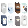 Hudson Baby Unisex Baby Cotton Rich Newborn And Terry Socks, Arctic Animals, 0-6 Months
