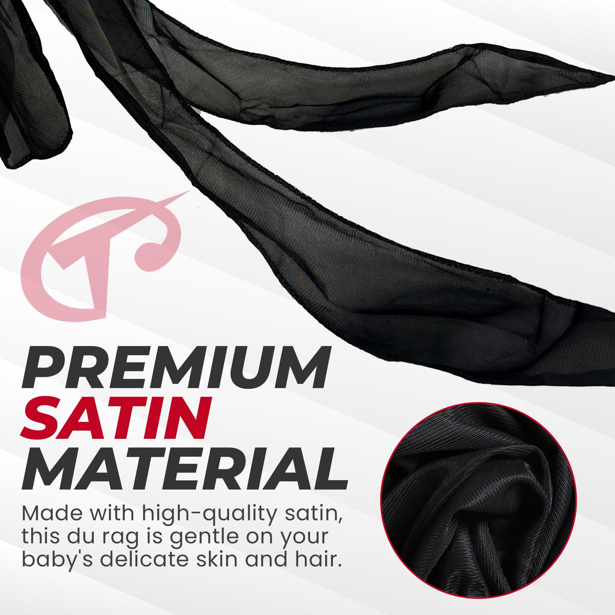 Satin Rag Titan Satin Baby Du Rag (Black) – Cutebabybuy