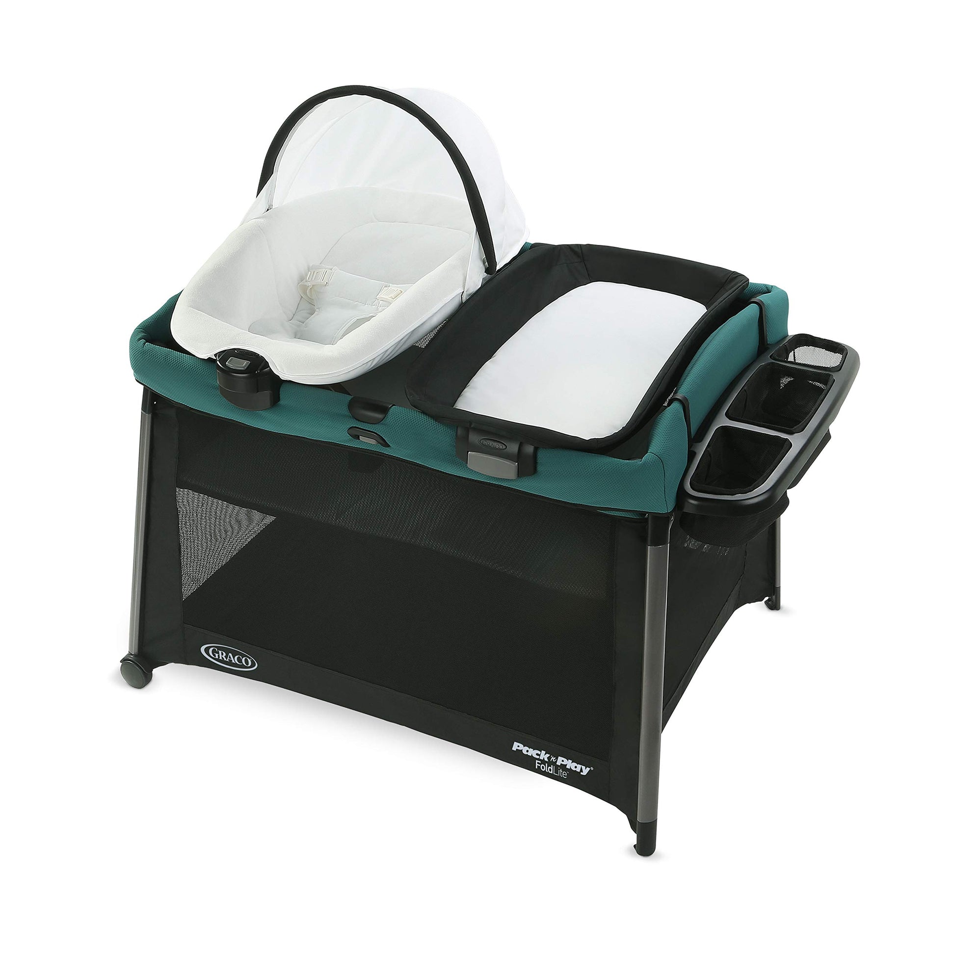 Graco Pack n Play FoldLite Playard | Lightweight Travel Pack n Play with Easy, Compact Fold, Remi