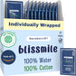 100% Water Travel Wipes Baby Safe - Individually Wrapped & Mini Purse Essentials - Unscented & Hypoallergenic For Sensitive - Cl