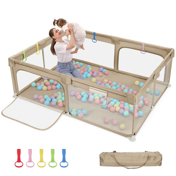 Dripex Large Baby Playpen 71  59 Inch, Large Playpen for Babies and Toddlers- Indoor & Outdoor Kids Safe Play Yard, Soft Breatha