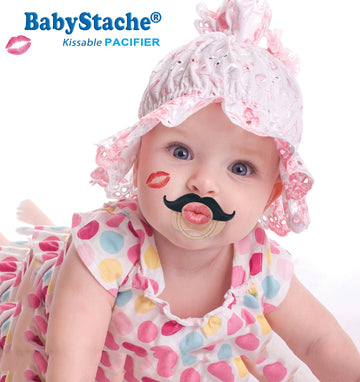 Funny Baby Pacifier Cute Kissable Mustache Pacifier For Babies And Toddlers Unisex - Bpa Free Latex Free Made With High Quality