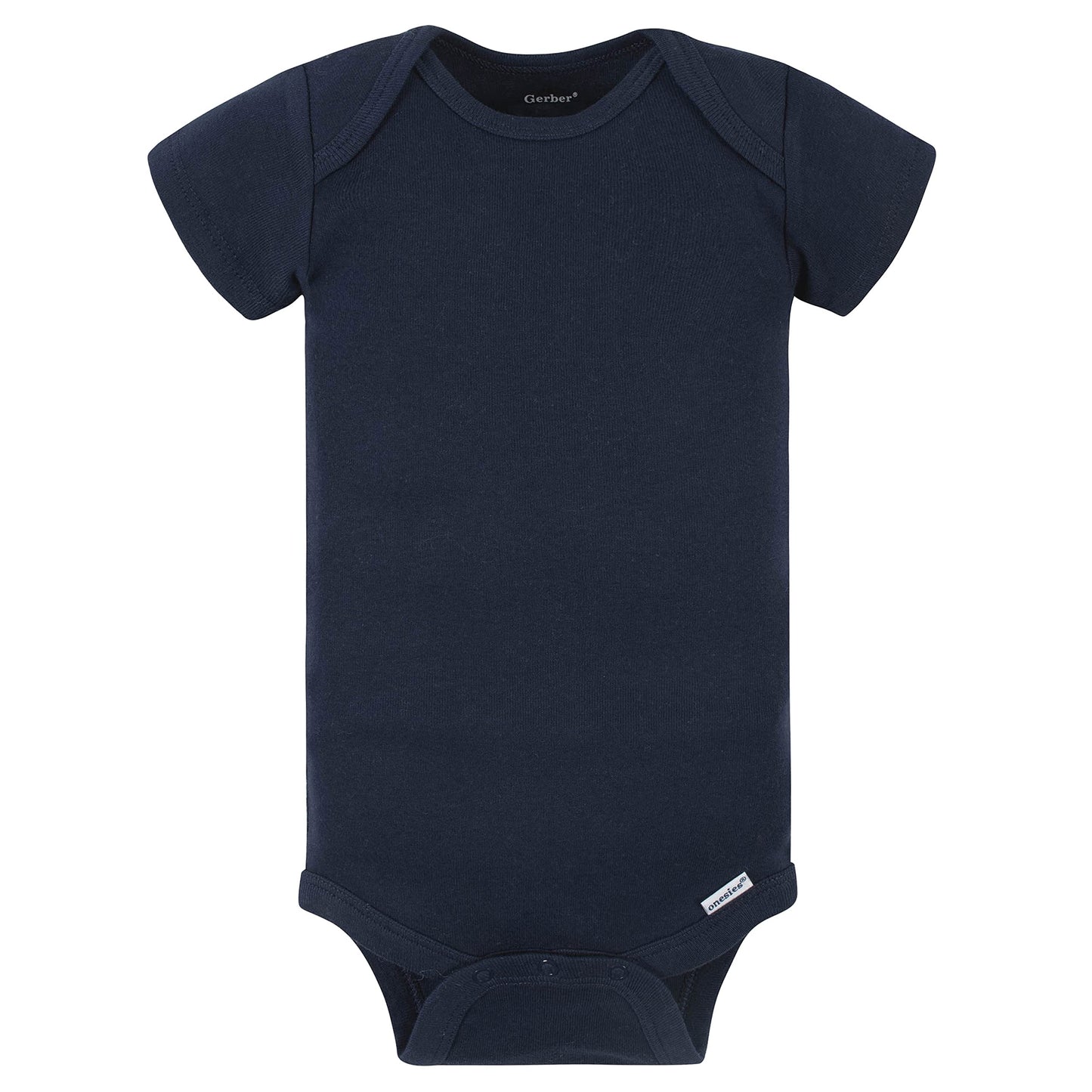 Gerber Baby 5-Pack Solid Onesies Bodysuits, Navy, 6-9 Months