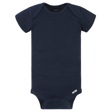 Gerber Baby 5-Pack Solid Onesies Bodysuits, Navy, 6-9 Months