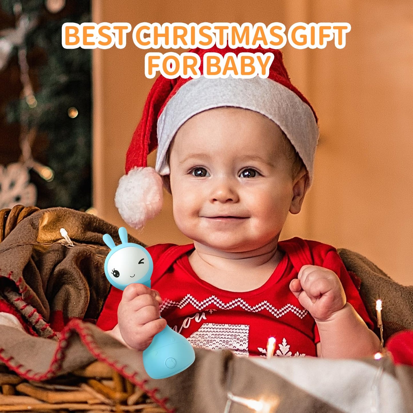 alilo Yoyo Talking Bunny Baby Singing Musical Rattle, Mimicking Toys Repeats What You Say, Preloaded 90+ Quality Audio Content,