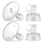 Maymom Two-Piece Wide Neck Pump Parts For Spectra S1/S2 Pumps; Incl Wide Mouth Flanges; Not Original Spectra Flange (13 Mm Two F