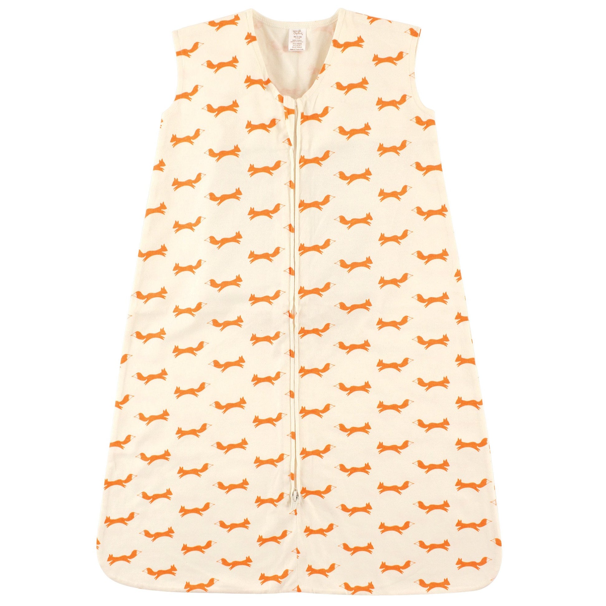 Touched by Nature Unisex Baby Organic Cotton Sleeveless Wearable Sleeping Bag, Sack, Blanket, Fox, 18-24 Months
