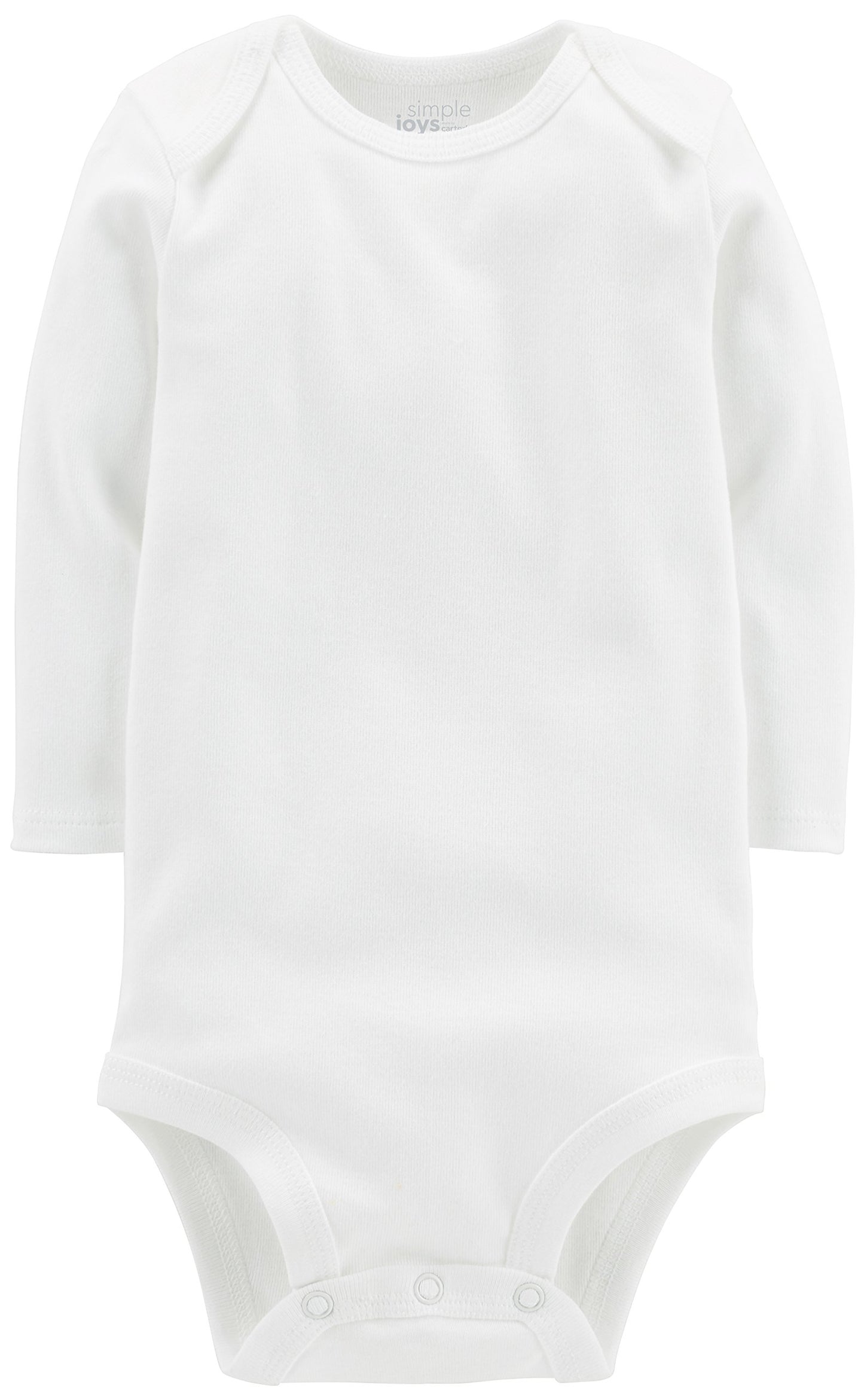Simple Joys Kids 7 pack long sleeve original bodysuits Shirt, White, 24 Months