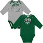 Nfl Gerber Unisex Baby Team 2 Pack Long Sleeve Onesie Bodysuit, Color, 6-12 Months