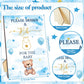 Panitay 100 Pcs Diy Baby Bibs Decorating Kit 50 White Bibs 25 Stencils 24 Fabric Markers 1 Baby Shower Game Sign(Blue Bear)