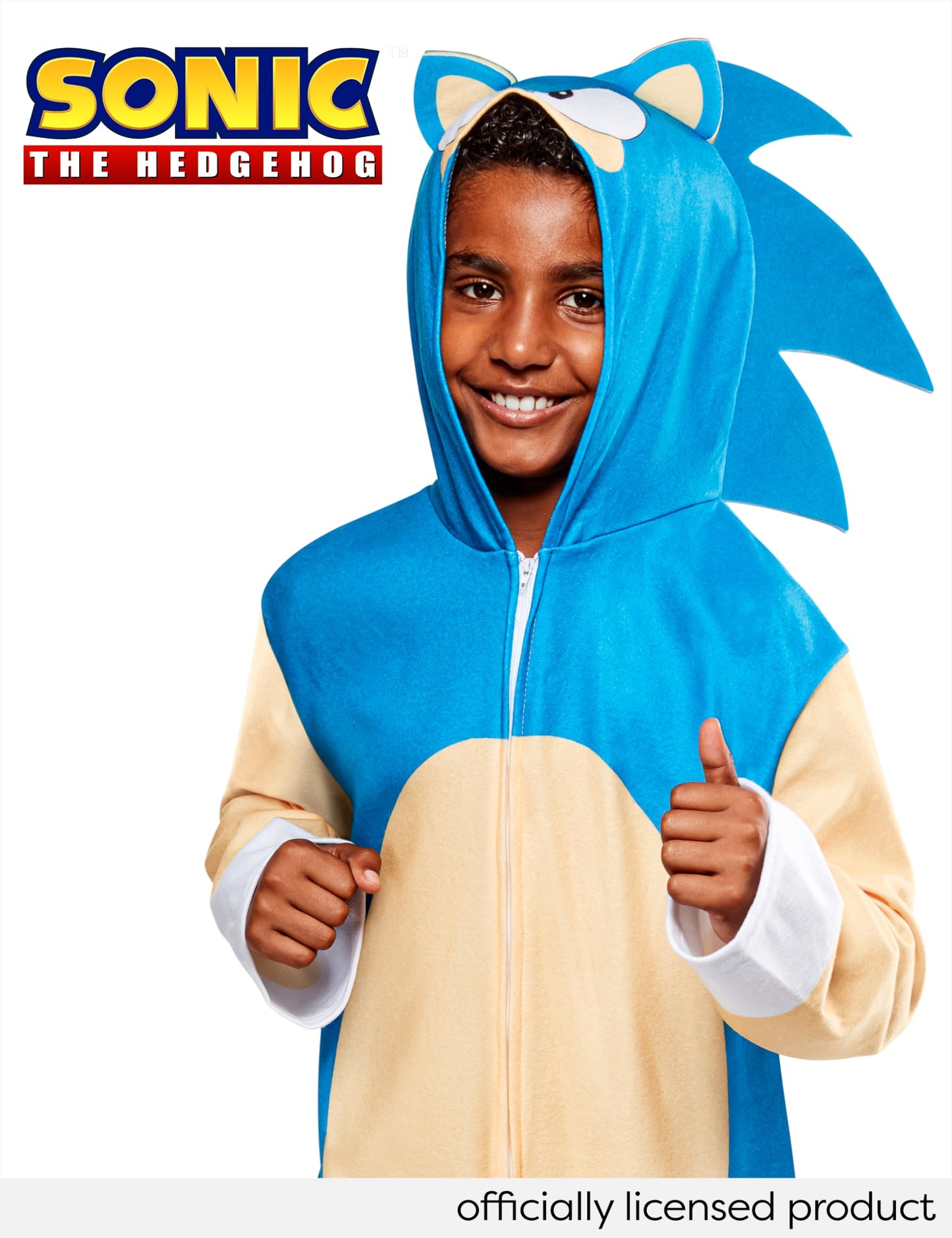 Rubie'S Boys Sonic Oversized Jumpsuit Costume, As Shown, Large Us